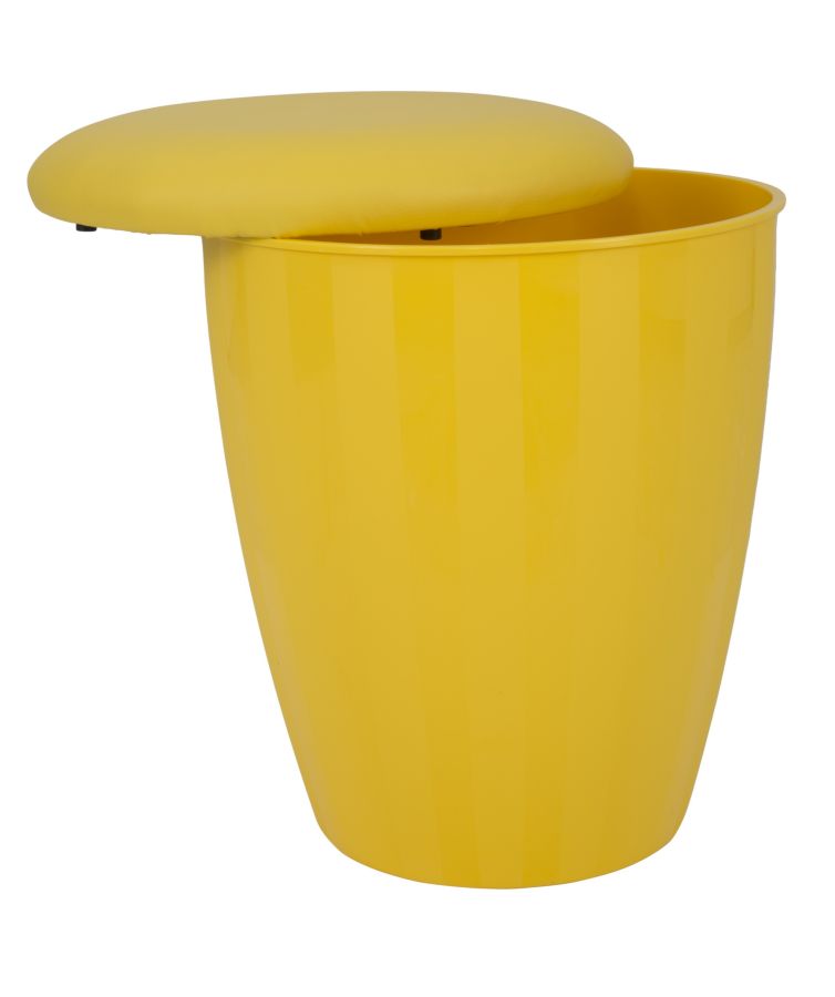 SGABELLO CONTENITORE EASY GIALLO CM Ø 38X45 (MISURA INTERNA CM Ø 36X41)