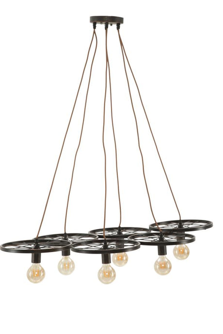 LAMPADARIO INDUST CIRCLE 6 LUCI CM 110X60X6