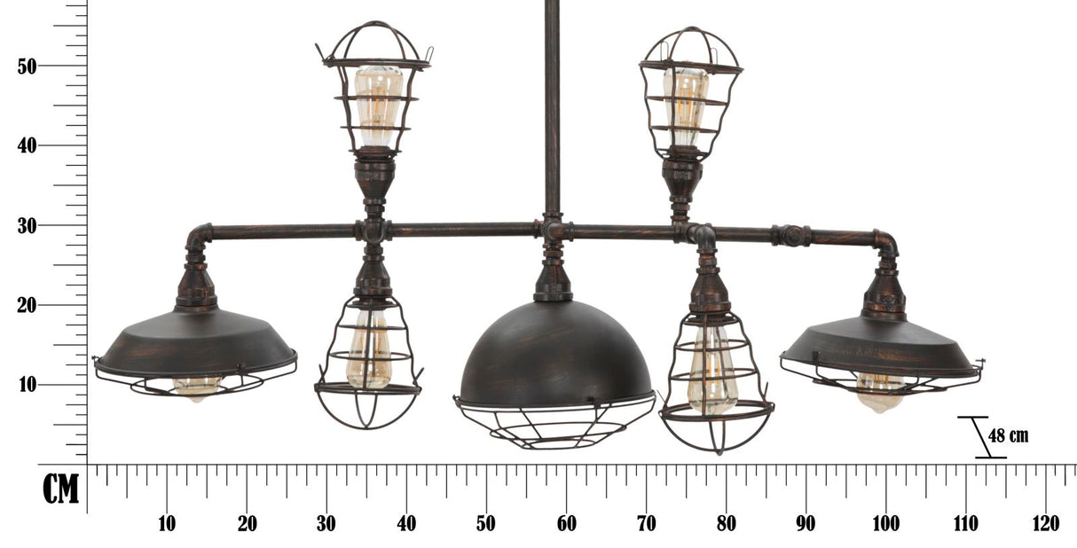 LAMPADARIO MANHATTAN 7 LUCI CM 111X48X58