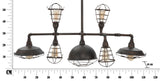 LAMPADARIO MANHATTAN 7 LUCI CM 111X48X58