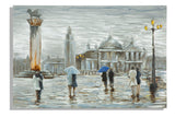 DIPINTO SU TELA OLD CITY CM 120X3,7X80