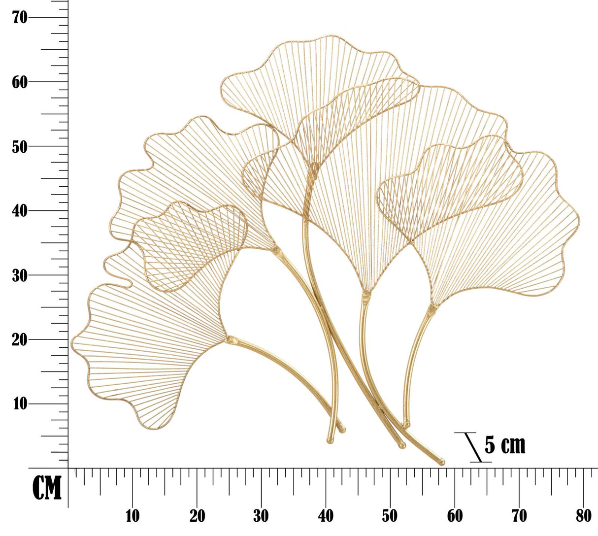 PANNELLO IN FERRO GLAM LEAF CM 79X5X68