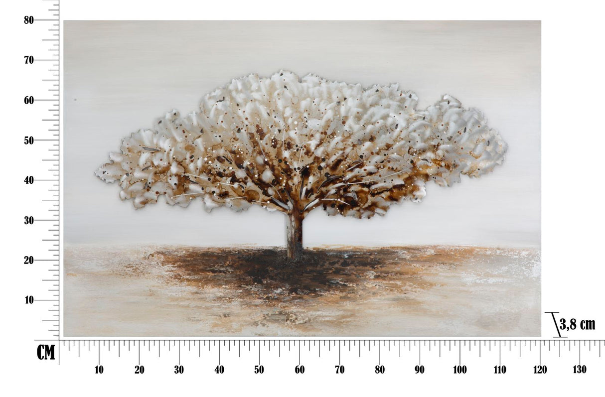 DIPINTO SU TELA ALBERO ALLUMINIUM -A-CM 120X3,8X80