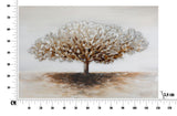 DIPINTO SU TELA ALBERO ALLUMINIUM -A-CM 120X3,8X80