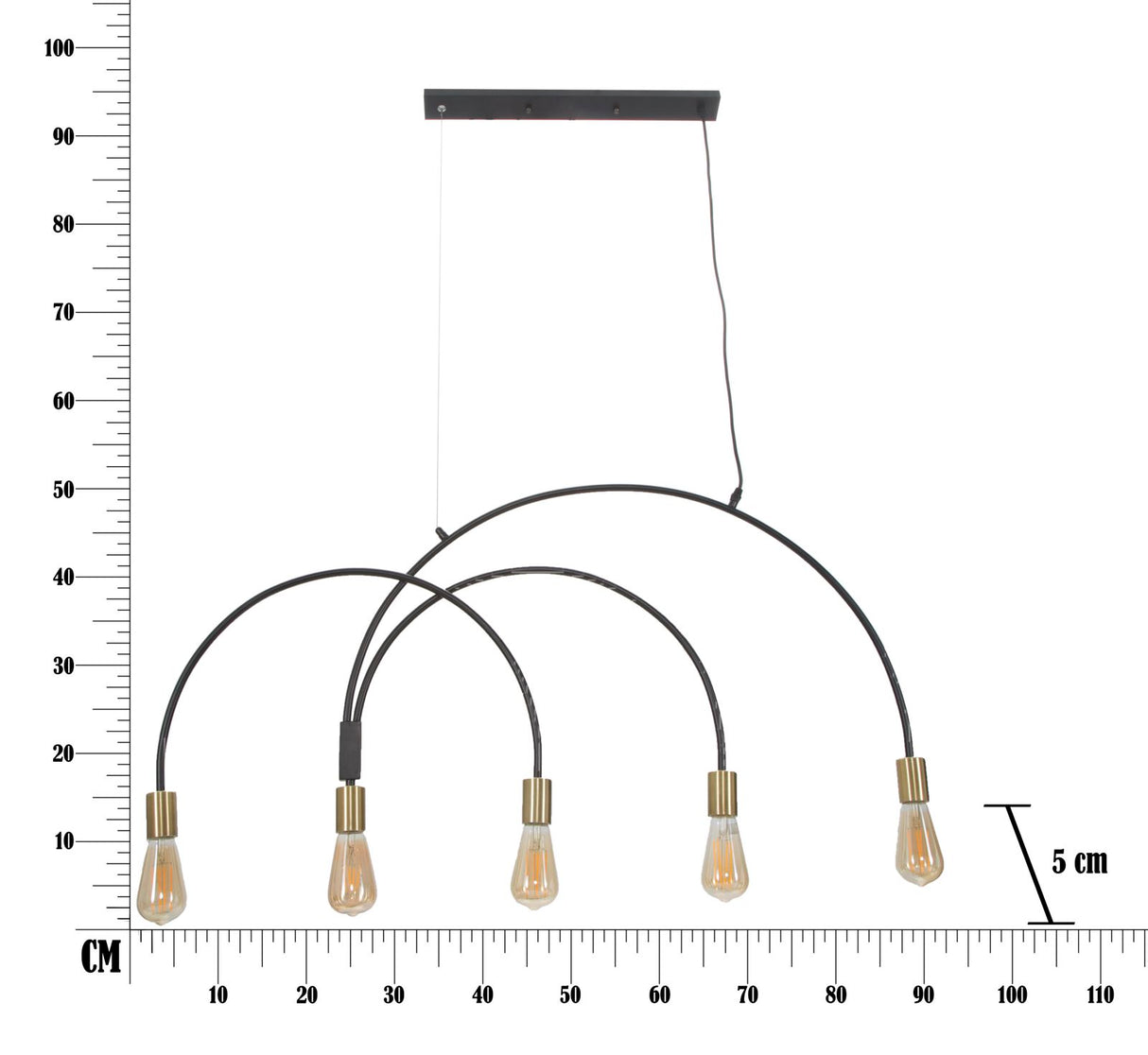 LAMPADARIO DARKY M CM 104X5X50