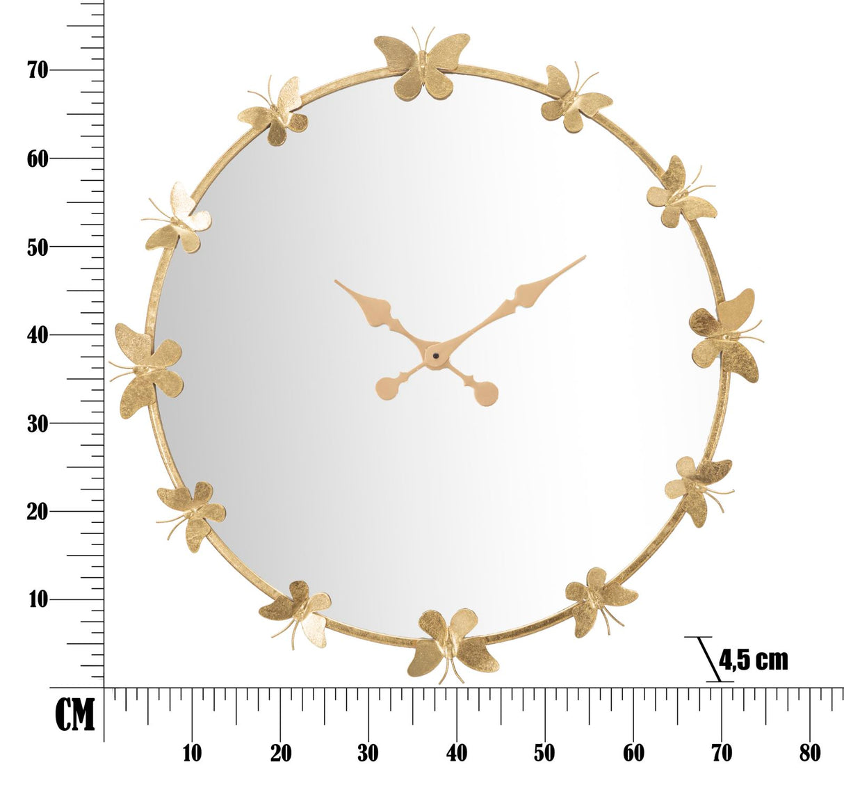 OROLOGIO GLAM BUTTERFLY CM Ø 75X4,5 (SPECCHIO CM Ø 64)