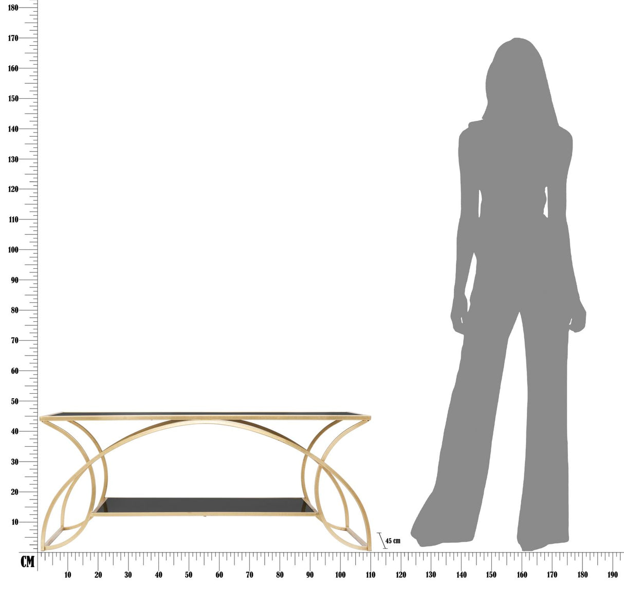 TAVOLO DA CAFFE' SUNSHINE CM 110X60X45