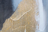 DIPINTO SU TELA GREY/GOLD CM 80X2,8X100