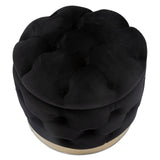 PUFF CONTENITORE RICH NERO CM Ø 55X42