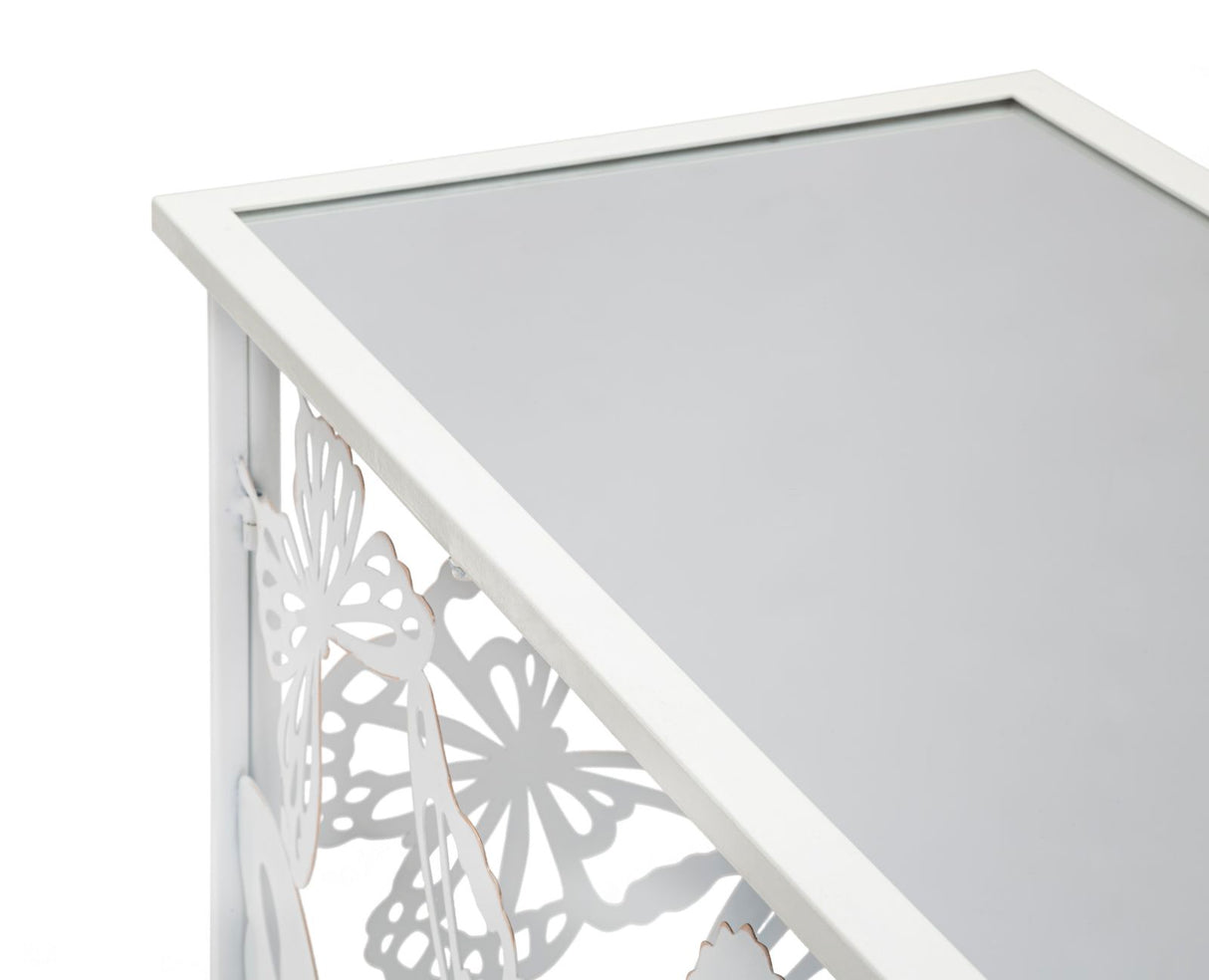CONSOLE WHITE BUTTERFLY CM 121,5X41X81
