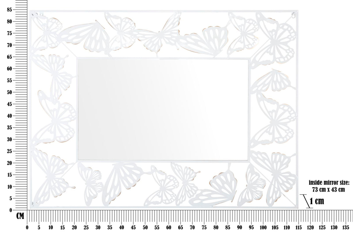 SPECCHIO WHITE BUTTERFLY CM 85X1X115