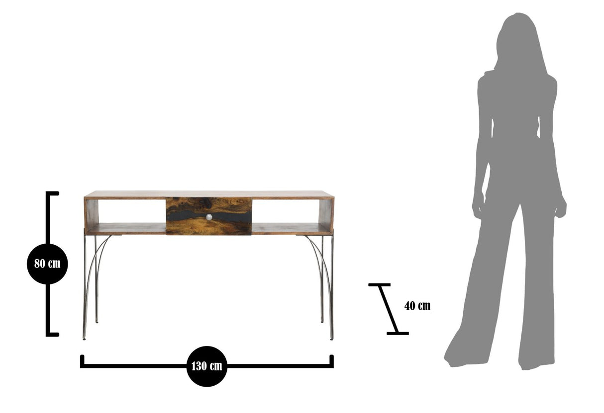 CONSOLE MUSTANG CM 130X40X80 (LEGNO DI ACACIA NILOTICA)