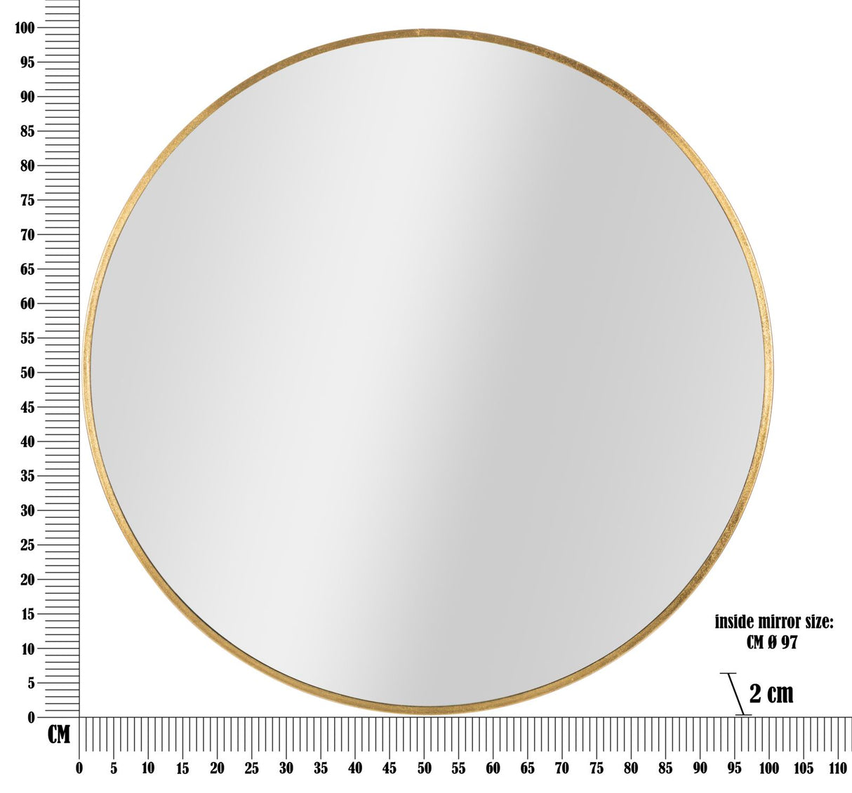 SPECCHIO ELEGANT GLAM CM Ø 100X2