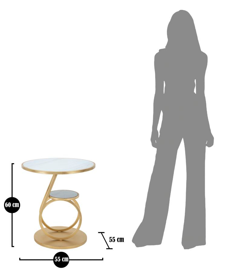 TAVOLO RING DOUBLE CM Ø 55X60