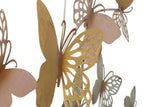 PANNELLO DA MURO BUTTERFLIES ORO/ROSA CM 132X3,5X95,5