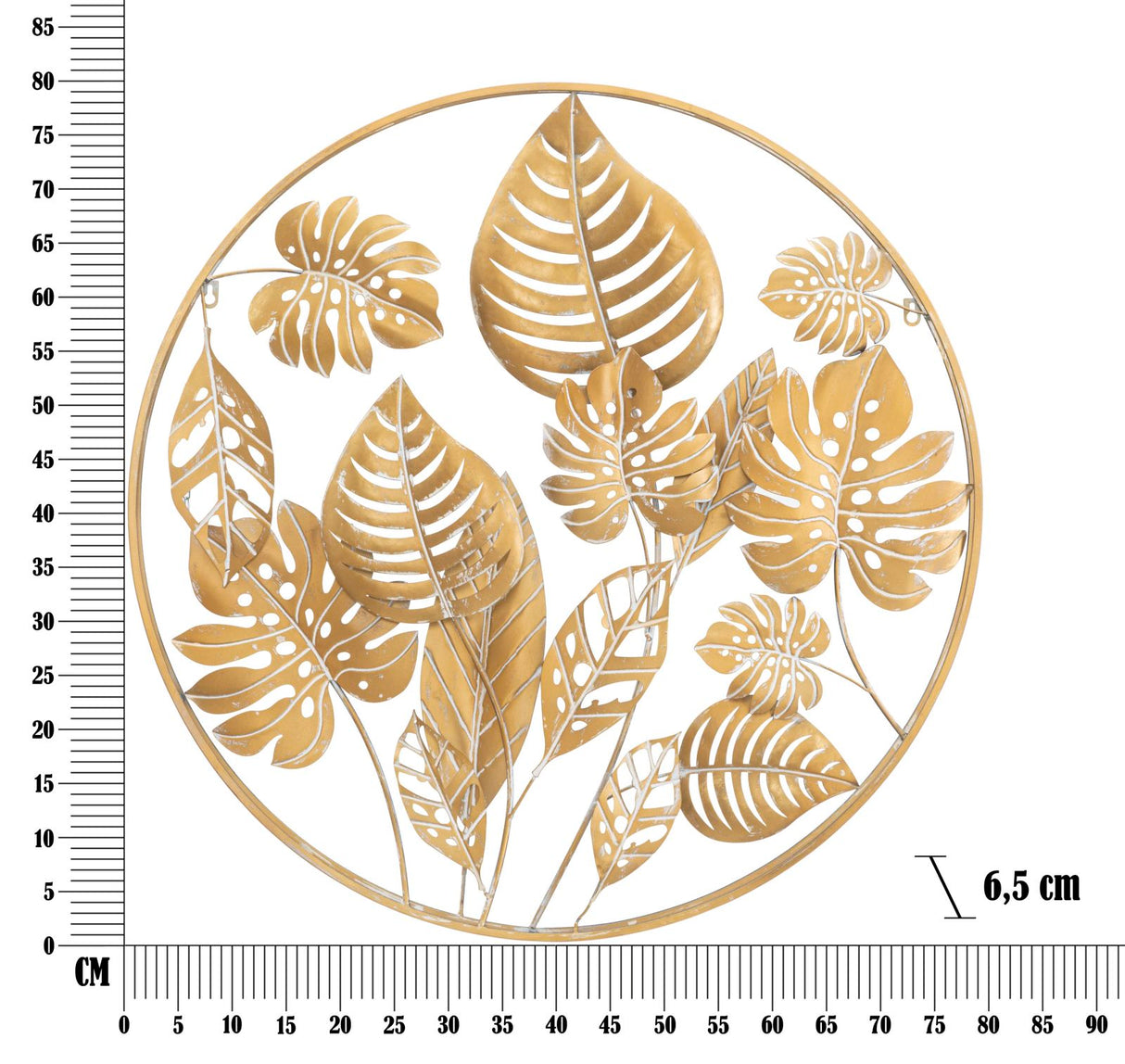 PANNELLO IN FERRO JUNGLE ROUND CM Ø 80X6.5