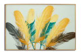 PANNELLO VETRO C/CORNICE FEATHERS CM 120X3,5X80