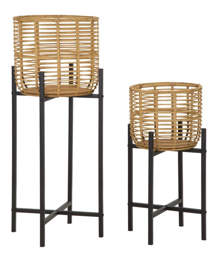 P/VASI RATTAN COPPIA CM Ø 38X90-33X60