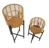 P/VASI RATTAN COPPIA CM Ø 38X90-33X60