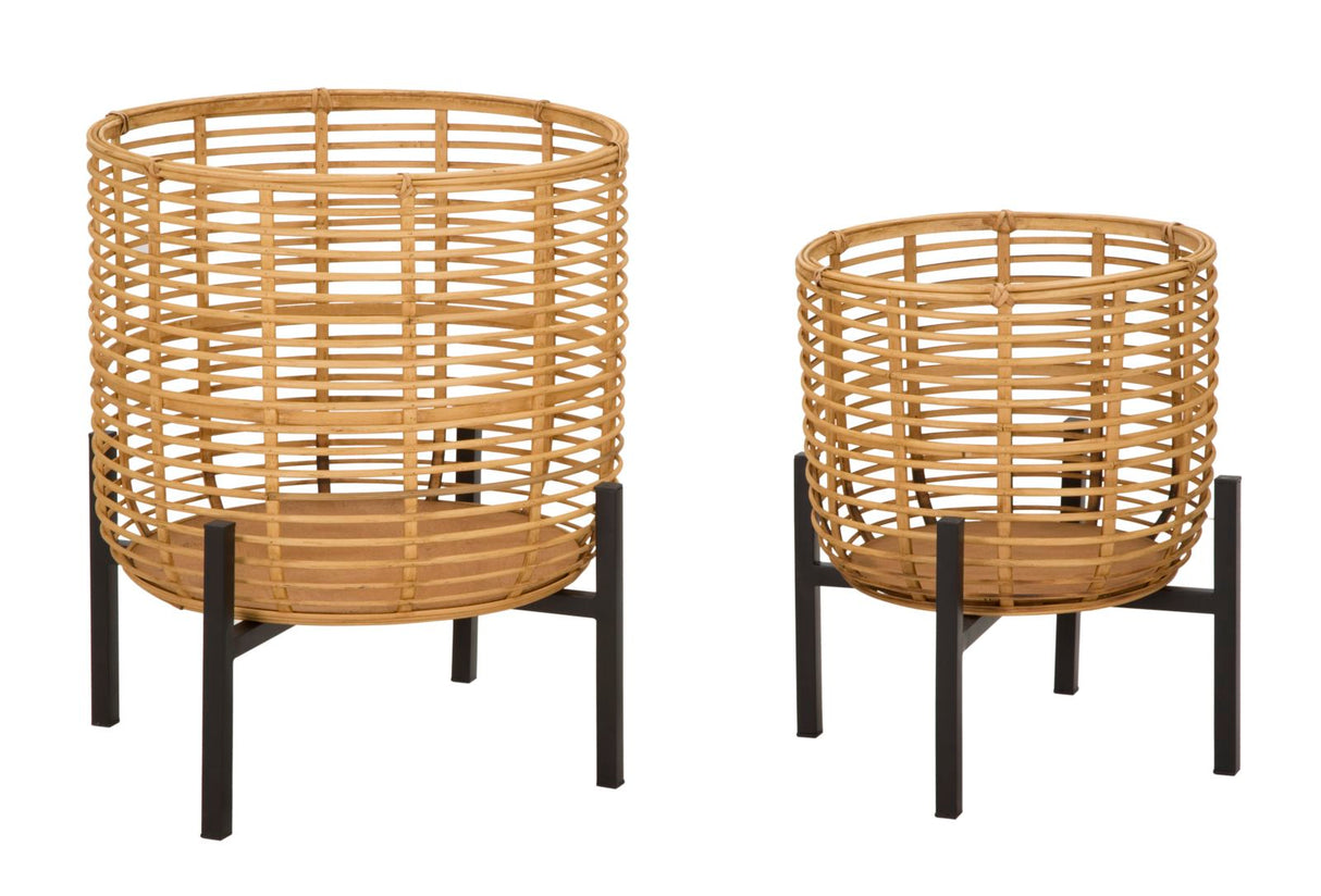 P/VASI RATTAN COPPIA CM Ø 41X47-33X39