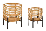 P/VASI RATTAN COPPIA CM Ø 41X47-33X39