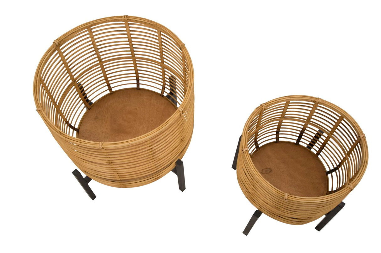 P/VASI RATTAN COPPIA CM Ø 41X47-33X39