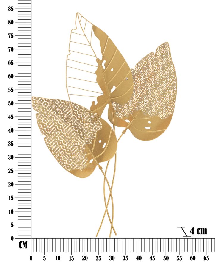 PANNELLO IN FERRO AUTUMN LEAF GOLD CM 53X4X84,5