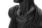 SCULTURA ROMAN WOMAN BLACK CM 22X16X41