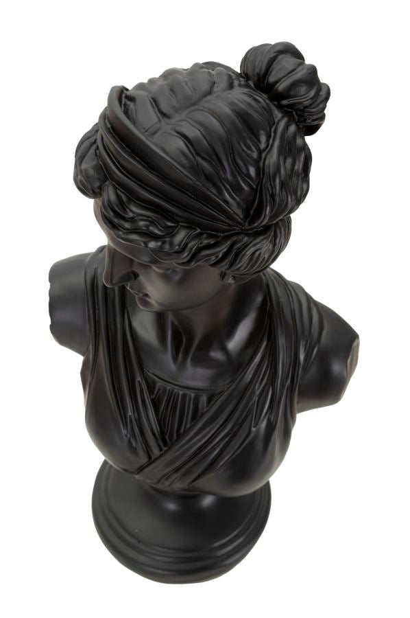 SCULTURA ROMAN WOMAN BLACK CM 22X16X41