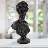 SCULTURA ROMAN WOMAN BLACK CM 22X16X41