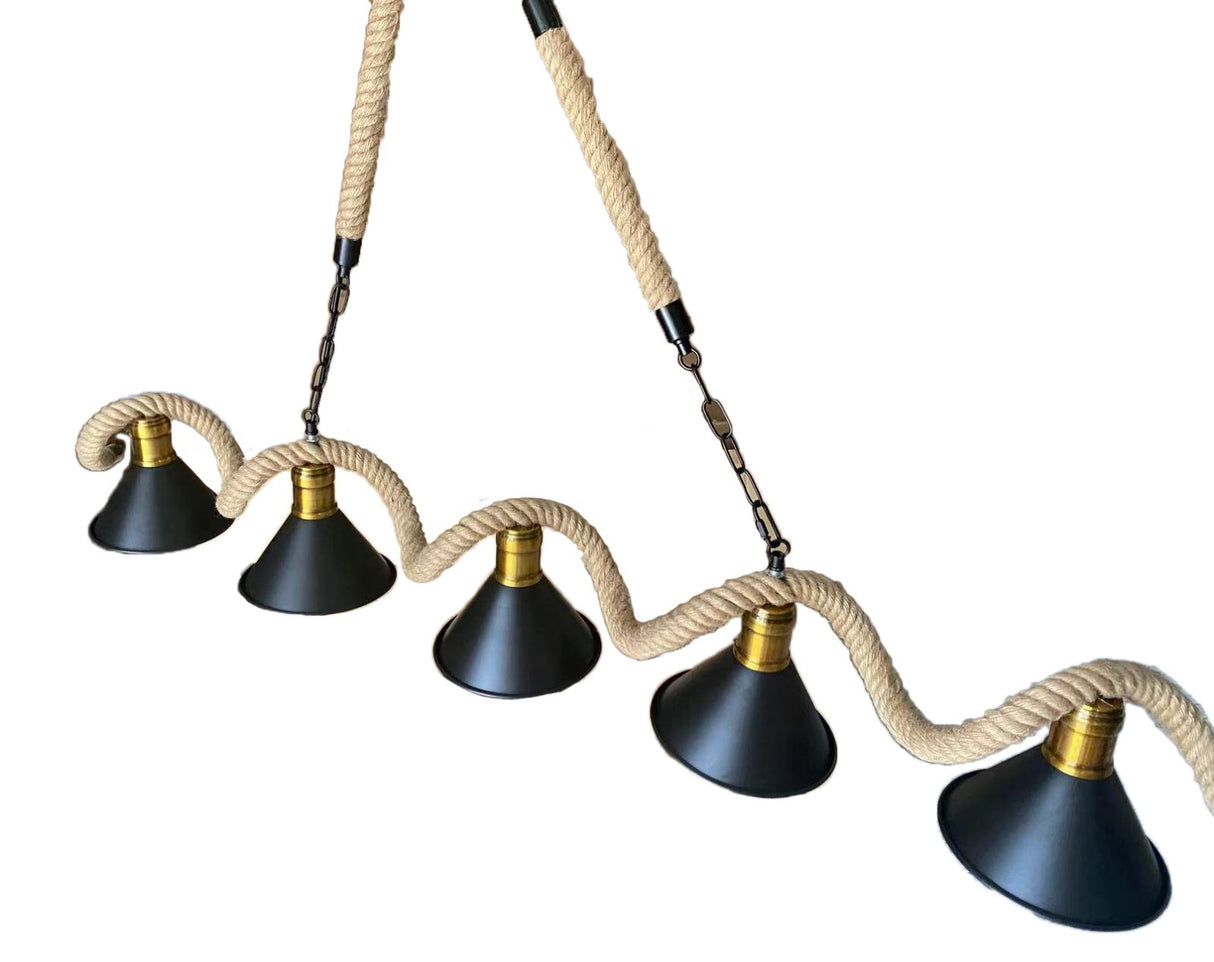 LAMPADARAIO CUP/ROPE 5 LUCI CM 130X20X80