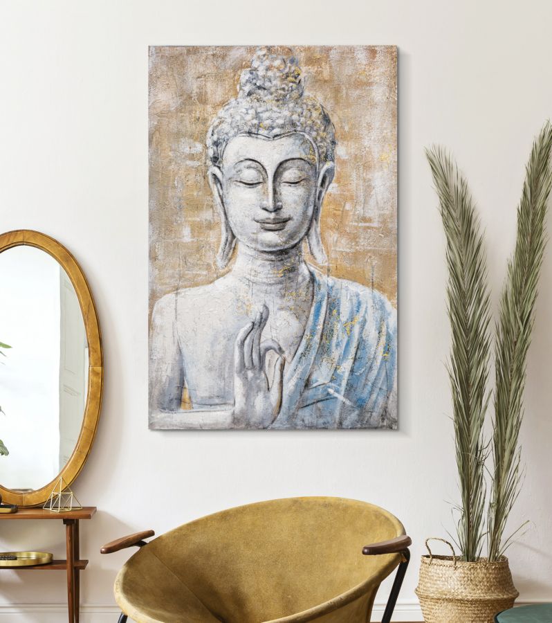 DIPINTO SU TELA BUDDHA LIGHT -B- CM 80X3X120