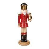 Statuetta Natalizia Soldatino SCHIACCIANOCI CON ALBERO ORO - Hanna Home