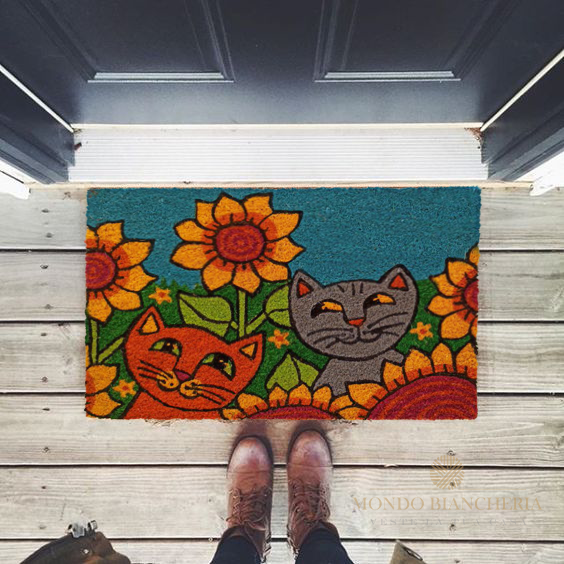 Zerbino GATTO GIRASOLE 60x40 cm By Montemaggi