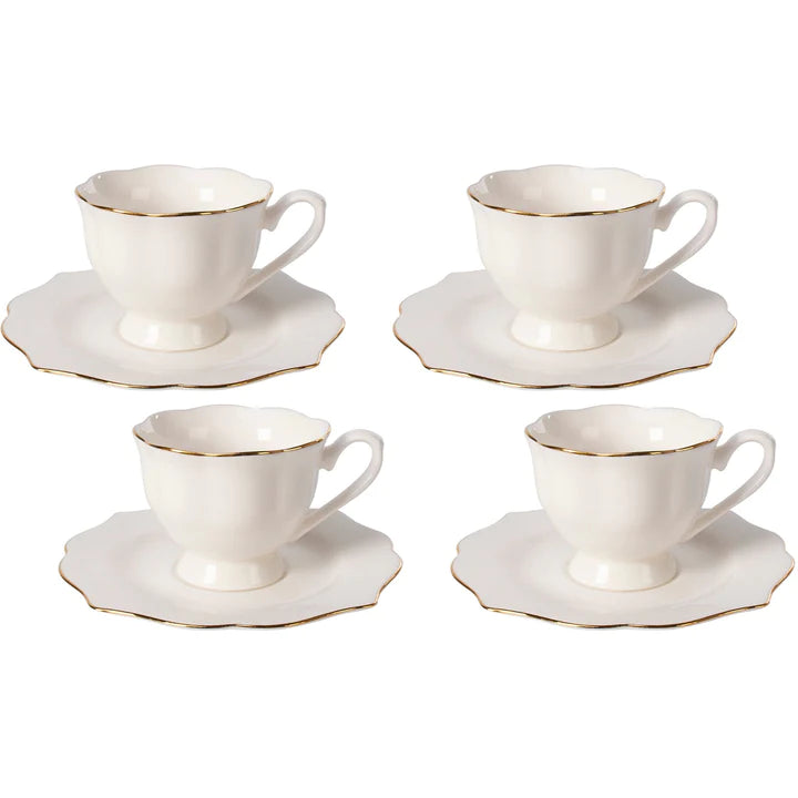 Set 4 tazze da thè con piattino Blanc Tazze e tazzine di H and H | Made In Cucina Set 4 tazze da thè con piattino Blanc Tazze e tazzine di H and H | Made In Cucina