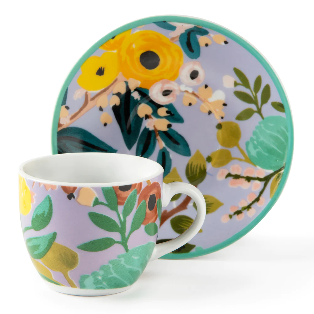 Excelsa Fiori Frida Set De 6 Verres 250ml - Décor Floral Inspiré De Frida Kahlo