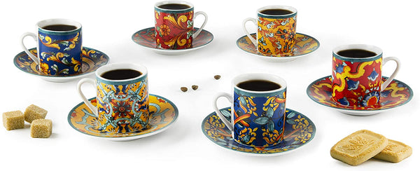 Set 6 Tazzine Caffè TRINACRIA by Excelsa