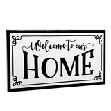 Targa Decorativa in Ferro Smaltato "WELCOME TO OUR HOME" - Montemaggi