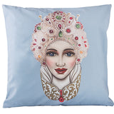 Cuscino Arredo REGINA CORONA PERLE 45x45cm in Velluto - Montemaggi