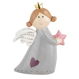 Decorazione Natalizia Angelo con Stellina Rosa 20cm - Montemaggi