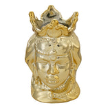 Vaso Decorativo TESTA DI MORO REGINA Oro in Porcellana - Montemaggi