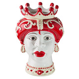 Vaso Decorativo TESTA DI MORO REGINA ARABO ROSSA - Montemaggi