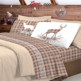Completo Lenzuola TARTAN CERVO singolo By Pensieri Delicati