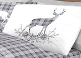 Completo Lenzuola TARTAN CERVO matrimoniale By Pensieri Delicati