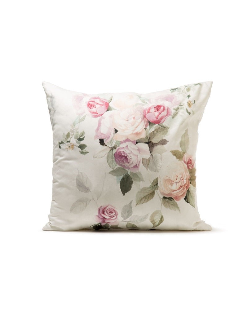 Caleffi Rose E Fiori - Completo Lenzuola Matrimoniale In Cotone Raso, Colore Avorio - 3
