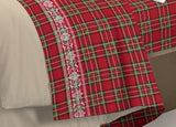 Completo Lenzuola TARTAN CERVO matrimoniale By Pensieri Delicati