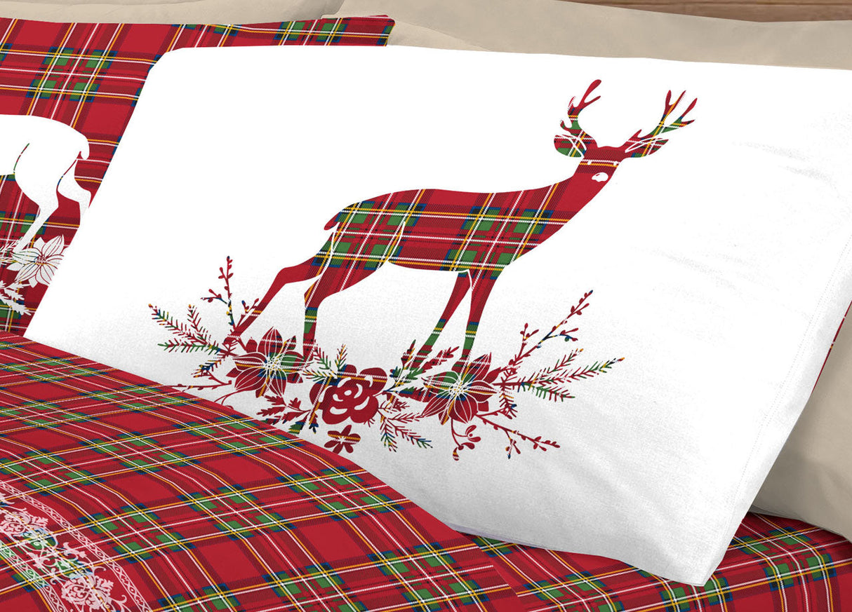 Completo Lenzuola TARTAN CERVO singolo By Pensieri Delicati
