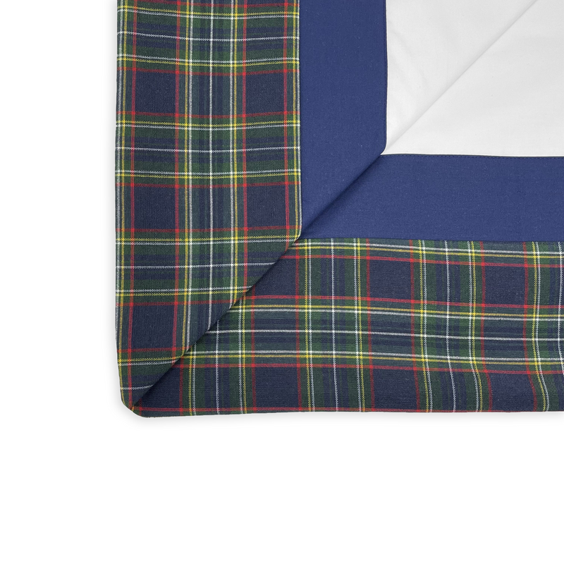 Completo Lenzuola TARTAN in Percalle Singolo by Antica Tessitura Italiana