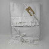 Completo Lenzuola Matrimoniale Nicole L’Atelier17 con Pizzo Sangallo 100% Cotone Made in Italy