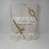 Completo Lenzuola Matrimoniale Nicole L’Atelier17 con Pizzo Sangallo 100% Cotone Made in Italy